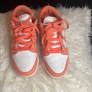 Kids Orange and White Sneakers